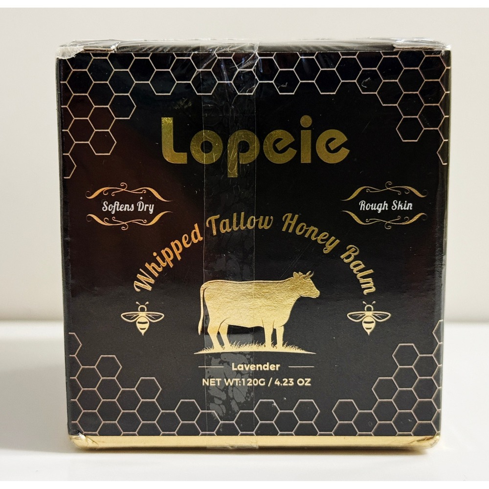 Lopeie Whipped Tallow Honey Balm 4.23oz Lavender Softens‎ Dry Rough Skin